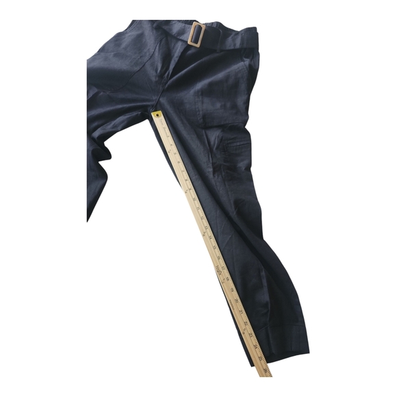 Rachel Zoe Black Belted Baggy Dress Pants 8 - Picture 5 of 7